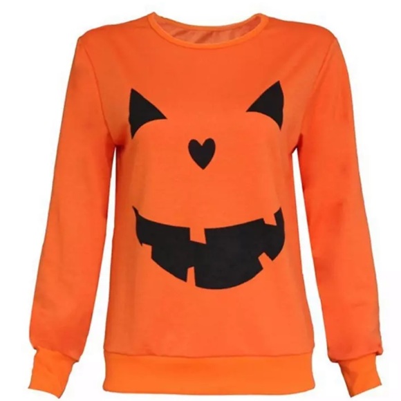 Halloween Pumpkin long sleeve sweater - Picture 2 of 3